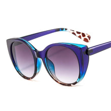 Load image into Gallery viewer, Cat Eye Sunglasses Women 2023 Oversized Gradient Glasses Retro Blue Leopard Shades lunette de soleil femme