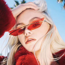 Load image into Gallery viewer, Cat Eye Sunglasses Women Brand Design Colorful Metal Mirror Sunglasses Women UV400 Sunglasses
