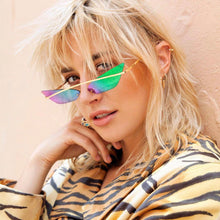 Load image into Gallery viewer, Cat Eye Sunglasses Women Brand Design Colorful Metal Mirror Sunglasses Women UV400 Sunglasses