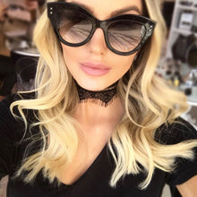 Load image into Gallery viewer, Cat Eye Sunglasses Women Brand Designer Retro Vintage Sun Glasses Women Female Ladies Sunglass Lunettes de soleil 1452R