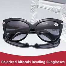 Load image into Gallery viewer, Cateye Polarized Bifocal Reading Sun Glasses Women Presbyopia Eyeglasses Cat Eye Sunglasses Diopter +1.0 To +3.0 gafas