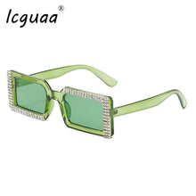 Load image into Gallery viewer, Classic Square Sunglasses Rhinestone Rectangle Eye Wear Glasses Sunshades óculos de sol masculino Sunglasses