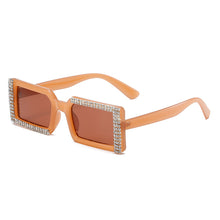 Load image into Gallery viewer, Classic Square Sunglasses Rhinestone Rectangle Eye Wear Glasses Sunshades óculos de sol masculino Sunglasses