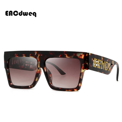 Occhiali da sole sfumati stile classico Occhiali da sole quadrati dal design vintage da donna cool Oculos De Sol Montatura grande UV400 