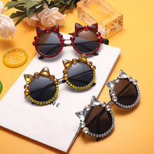 Carica l'immagine nel visualizzatore di Gallery, Crystal Sunglasses Women Oversized Round Sun Glasses Shiny Colorful Rhinestone Handmade Eyewear Gafas De Sol