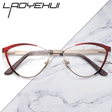 Decorative Eyeglasses Frame For Women Fake Glasses Women Retro Fashion Cat Eye Optical Prescription Glasses For Myopia