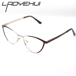 Decorative Eyeglasses Frame For Women Fake Glasses Women Retro Fashion Cat Eye Optical Prescription Glasses For Myopia