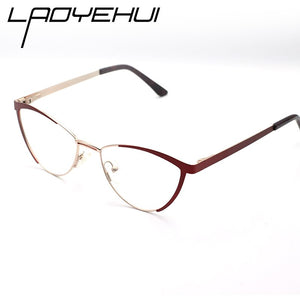 Decorative Eyeglasses Frame For Women Fake Glasses Women Retro Fashion Cat Eye Optical Prescription Glasses For Myopia