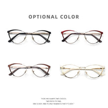Load image into Gallery viewer, Decorative Eyeglasses Frame For Women Fake Glasses Women Retro Fashion Cat Eye Optical Prescription Glasses For Myopia
