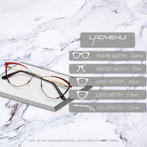 Decorative Eyeglasses Frame For Women Fake Glasses Women Retro Fashion Cat Eye Optical Prescription Glasses For Myopia