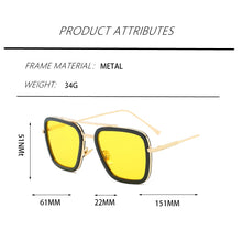 Load image into Gallery viewer, Design Tony Stark Sunglasses Women 2022 Thin Border Metal Black Frame Eyewear Men Star Same Style Wild Oculos UV400