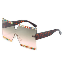 Load image into Gallery viewer, Designer Oversized Blingbling Crystal Sun Glasses Women 2023 Square Zircon Rimless Rhinestone Gafas De Sol Sunglasses