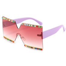Load image into Gallery viewer, Designer Oversized Blingbling Crystal Sun Glasses Women 2023 Square Zircon Rimless Rhinestone Gafas De Sol Sunglasses