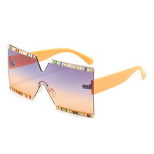Load image into Gallery viewer, Designer Oversized Blingbling Crystal Sun Glasses Women 2023 Square Zircon Rimless Rhinestone Gafas De Sol Sunglasses