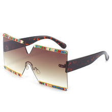 Load image into Gallery viewer, Designer Oversized Blingbling Crystal Sun Glasses Women 2023 Square Zircon Rimless Rhinestone Gafas De Sol Sunglasses