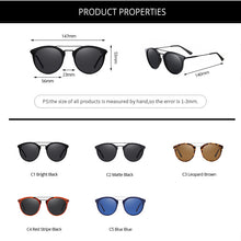 Load image into Gallery viewer, Designer Retro Pilot Sunglasses Men Polarized TR90 Frame Round Sun Glasses for Driving Shades for Women