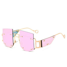 Load image into Gallery viewer, Designer Rimless Oversized Eyewear Punk Women Men Sunglasses Sun Glasses Trendy Oculos Vintage Shades Retro Gafas