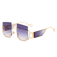 Load image into Gallery viewer, Designer Rimless Oversized Eyewear Punk Women Men Sunglasses Sun Glasses Trendy Oculos Vintage Shades Retro Gafas