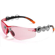 Carica l'immagine nel visualizzatore di Gallery, Diamond Cateye Sunglasses Women Men Goggle Sun Glasses Lady Brand Designer Colorful Lens Cool Pilot Eyewear UV400