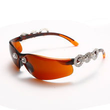 Carica l'immagine nel visualizzatore di Gallery, Diamond Cateye Sunglasses Women Men Goggle Sun Glasses Lady Brand Designer Colorful Lens Cool Pilot Eyewear UV400