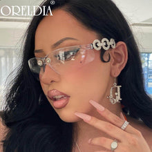 Load image into Gallery viewer, Diamond Cateye Sunglasses Women Men  Goggle Sun Glasses Lady Brand Designer Colorful Lens Cool Pilot Eyewear UV400