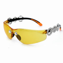Carica l'immagine nel visualizzatore di Gallery, Diamond Cateye Sunglasses Women Men Goggle Sun Glasses Lady Brand Designer Colorful Lens Cool Pilot Eyewear UV400