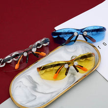 Carica l'immagine nel visualizzatore di Gallery, Diamond Cateye Sunglasses Women Men Goggle Sun Glasses Lady Brand Designer Colorful Lens Cool Pilot Eyewear UV400