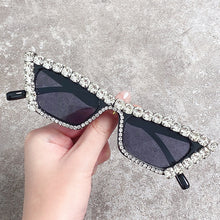 Load image into Gallery viewer, Diamond Decor Cat Eyes Icon Sexy Sunglasses Ladies 2023 Brand Design Female Hip Hop And Pop Music Sexy Sunglasses Women