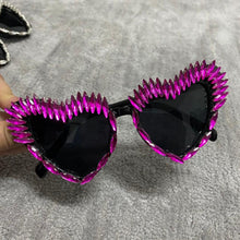 Load image into Gallery viewer, Diamond Sunglasses Sexy Cat eye Triangle Sun Glasses Handmade Party lunette de soleil