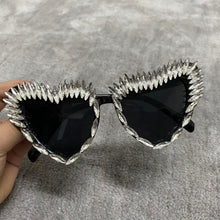 Load image into Gallery viewer, Diamond Sunglasses Sexy Cat eye Triangle Sun Glasses Handmade Party lunette de soleil
