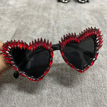 Load image into Gallery viewer, Diamond Sunglasses Sexy Cat eye Triangle Sun Glasses Handmade Party lunette de soleil