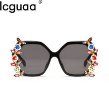 Load image into Gallery viewer, Diamond Sunglasses Women  Oversized Square Rhinestone Sun Glasses Bomb Crystal Gafas Shades UV400 Ladies Eyewear