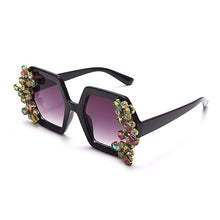 Load image into Gallery viewer, Diamond Sunglasses Women Oversized Square Rhinestone Sun Glasses Shiny Crystal Gafas Shades UV400 Ladies Eyewear