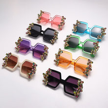 Load image into Gallery viewer, Diamond Sunglasses Women Oversized Square Rhinestone Sun Glasses Shiny Crystal Gafas Shades UV400 Ladies Eyewear