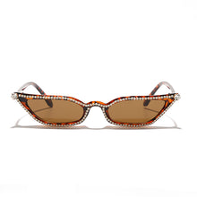 Load image into Gallery viewer, Diamond Sunglasses Women Rhinestone Shades Cat Eye Small Frame Sun Glasses Female  Designer crystal Eyewear UV400