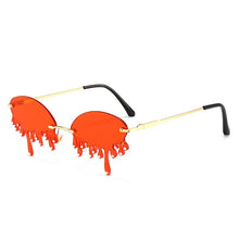 Load image into Gallery viewer, Diamond Sunglasses Women Vintage Unique Tears Shape Punk Sunglasses Rimless Crystal Eyeglasses Female Gafas Shades UV400