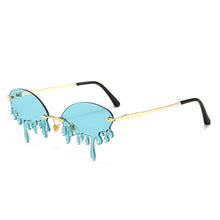 Load image into Gallery viewer, Diamond Sunglasses Women Vintage Unique Tears Shape Punk Sunglasses Rimless Crystal Eyeglasses Female Gafas Shades UV400