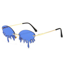 Load image into Gallery viewer, Diamond Sunglasses Women Vintage Unique Tears Shape Punk Sunglasses Rimless Crystal Eyeglasses Female Gafas Shades UV400