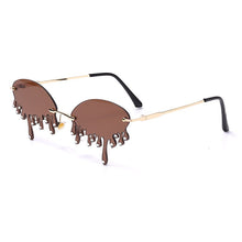 Load image into Gallery viewer, Diamond Sunglasses Women Vintage Unique Tears Shape Punk Sunglasses Rimless Crystal Eyeglasses Female Gafas Shades UV400