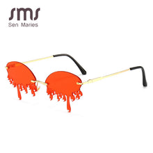 Load image into Gallery viewer, Diamond Sunglasses Women Vintage Unique Tears Shape Punk Sunglasses Rimless Crystal Eyeglasses Female Gafas Shades UV400