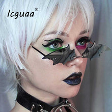 Load image into Gallery viewer, Bat Sunglasses Women Rimless Eyeglass Vintage Mirror Frameless Eyewears okulary przeciwsloneczne damskie