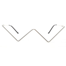 Load image into Gallery viewer, Diamond eyeglasses Alloy Frame for Women green and Red Pink Gem Lensless Chain Pendant Half Frame glasses