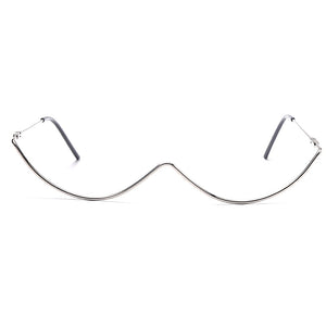 Luxury Fashion Diamond eyeglasses Alloy Frame for Women green and Red Pink Gem Lensless Chain Pendant Half Frame glasses