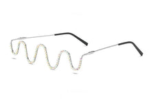 Load image into Gallery viewer, Fire Flame Sunglasses Women Rimless Wave Sun Glasses Metal Shades For Vintage Women Mirror Eyewear UV400