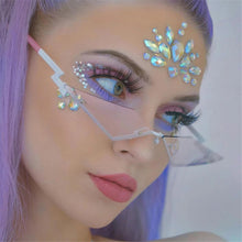 Load image into Gallery viewer, Narrow Sunglasses Irregular Diamond Cutting Sunglasses Personality Street Shoot Sun Glasses Female Eyewear UV400