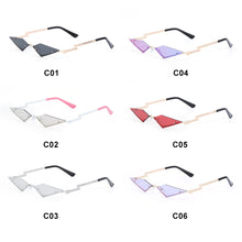 Load image into Gallery viewer, Narrow Sunglasses Irregular Diamond Cutting Sunglasses Personality Street Shoot Sun Glasses Female Eyewear UV400