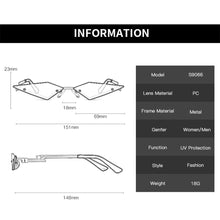 Load image into Gallery viewer, Narrow Sunglasses Irregular Diamond Cutting Sunglasses Personality Street Shoot Sun Glasses Female Eyewear UV400