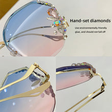 Load image into Gallery viewer, Oversized Rimless Sunglasses Women Brand Designer Big Frame Diamond Square Sun Glasses For Female