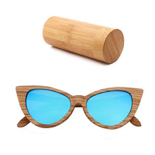 Carica l'immagine nel visualizzatore di Gallery, Polarized Sunglasses For Women Cat eye Sunglasses Wood Glasses With box Wooden ocularia solaria Gafas de sol