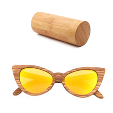 Carica l'immagine nel visualizzatore di Gallery, Polarized Sunglasses For Women Cat eye Sunglasses Wood Glasses With box Wooden ocularia solaria Gafas de sol